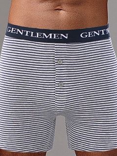 Хлопковые боксеры с гульфиком на пуговицах Gentlemen DTТм7820б Синяяполоска