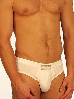 Мужские белые классические трусы-мини HOM Silk 44 01292cW5