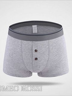 Мужские боксеры из хлопка серого цвета Romeo Rossi R6001-3