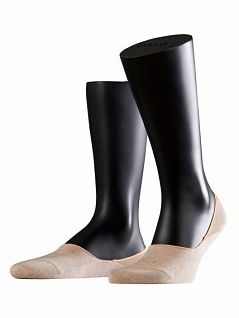 Удобные мужские подследники из хлопка бежевого цвета Falke 14625 Family step (муж.) Бежевый 4650