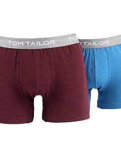 Набор боксеров с двойным гульфиком (бордовые, синие) (2шт)Tom Tailor RT70249/6061-99-17