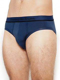 Брифы из однотонного трикотажа ERMENEGILDO ZEGNA н3л610890ез Синий
