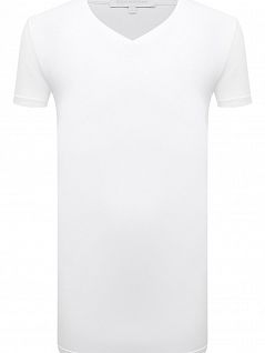 Великолепная футболка из мягкого эластичного трикотажа белого цвета Ermenegildo Zegna N2M800060c100