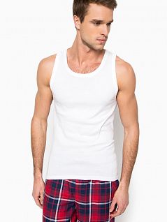 Комплект из двух комфортных мужских маек белого цвета Jockey 18502728 (муж.) (2шт.) Белый