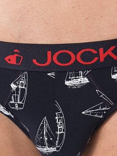 Эластичные брифы на широкой резинке синего цвета Jockey 151823Hc499