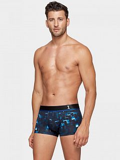 Модные боксеры из хлопка и модала синего цвета I AM WHAT I WEAR FM-1236J05-F86