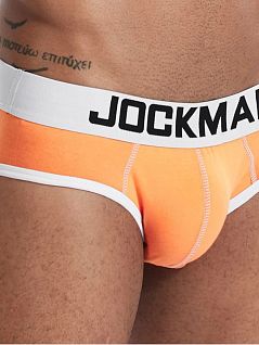 Привлекательные брифы на широкой резинке оранжевого цвета JOCKMAIL RTJM2032-21