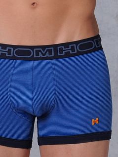 Комплект из 2 синих мужских трусов в полоску HOM BoxerLine 08852cB9c2