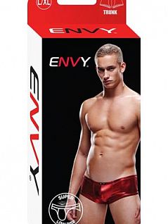 Мужские блестящие трусы хипсы "ENVY E031-RED" красные