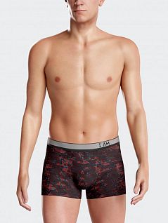 Яркие боксеры с буквенным принтом бордового цвета I AM WHAT I WEAR FM-1221N04-BD012