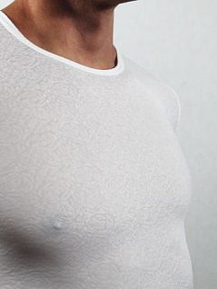 Удобная мужская футболка белого цвета Romeo Rossi Sexy Shirts RR506 белый распродажа