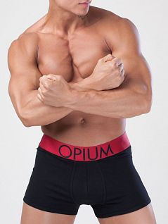 Красивые боксеры на шелковистой резинке Opium DTТр78о Black