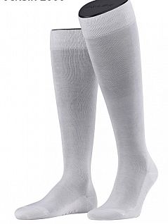 Классические гладкие хлопковые гольфы Falke 15662 Tiago (муж.) Белый (2000)
