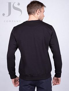 Хлопковый свитшот на манжетах из рибаны Oxouno JSOXO 0676 FOOTER 01 свитшот черный