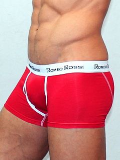Яркие мужские трусы хипсы с гульфиком красного цвета Romeo Rossi Heaps R365-8