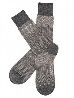 Мягкие носки в племенном стиле Falke 14031 Denim Chevron SO Черный 3081