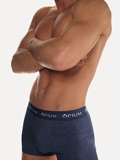 Классические боксеры анатомического кроя Opium VOOpium_R-07 Melange Blue Синий