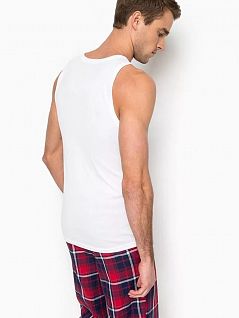Комплект из двух комфортных мужских маек белого цвета Jockey 18502728 (муж.) (2шт.) Белый
