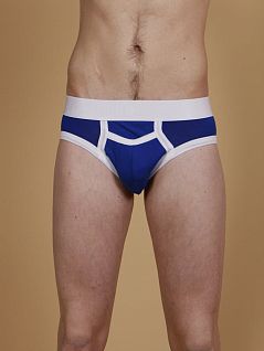 Мужские трусы брифы Modus Vivendi 11111 сине-белые с кармашком