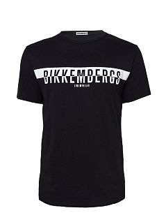 Дышащая футболка с крупным логотипом размещенным спереди Bikkembergs BKK2MTS03cBlack