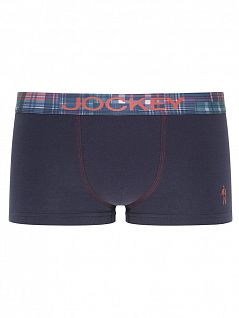 Боксеры из натурального хлопка и модала на клетчатой резинке Jockey 1816202H (муж.) Синий 499