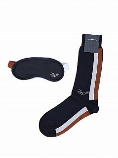 Домашний комплект+носки+маска ERMENEGILDO ZEGNA н6х101180ез Темный-синий 402