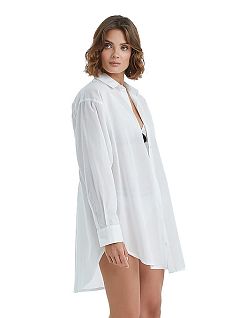 Рубашка из легкой вискозы LTBS51403 BlackSpade белый