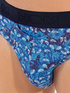 Мягкие брифы с сине-белым фантазийным принтом HOM 40c2969cI0BI