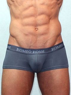 Эластичные мужские трусы микро хипсы серого цвета Romeo Rossi Heaps R5001-4