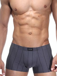 Стильные мужские трусы хипсы серого цвета в полоску HOM Elegant 33c8921c00ZU