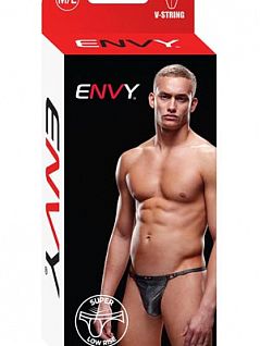 Мужские серые стринги мешочек "ENVY E029-GUN"