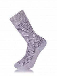 Превосходные носки из "причесанного" хлопка LT14343 MUDOMAY светло-серый (набор из 3х штук)