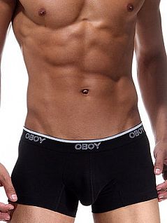 Мужские черные боксеры Oboy Base Line 6085c01