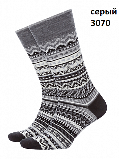 Шерстянные носки Burlington 20536 Fair Isle SO Серый