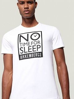 Комфортная футболка с игривым принтом спереди Bikkembergs вбкт04959бикк Белый 1100