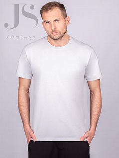 Повседневная футболка из дышащего хлопка Oxouno JSOXO 0319 KULIR 01 Regular U-вырез пепельный oxo