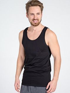 Мужская трикотажная майка на широких лямках PJ-Snelly Uomo_7014 nero