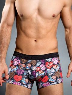 Мужские разноцветные трусы хипсы HOM Love 01674cM9