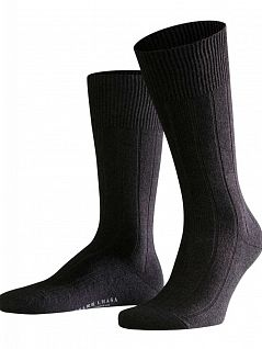 Шерстянные носки на широкой резинке Falke14423 Lhasa Rib (муж.) Черный (3000)