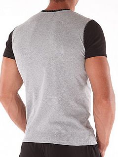 Мужская серая спортивная футболка из хлопка Oboy Sport Boys 8027c03
