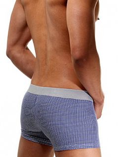 Мужские серые трусы хипсы HOM Vichy 01712cB9