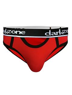Мужские брифы с вырезом из хлопка красного цвета DARKZONE RTDZN6256