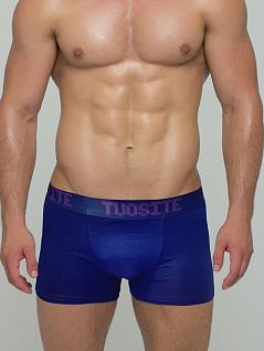 Однотонные мужские трусы боксеры синего цвета Tuosite SIT8070-2
