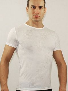 Удобная мужская футболка белого цвета Romeo Rossi Sexy Shirts RR506 белый распродажа
