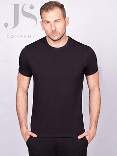 Комфортная футболка облегающего кроя Oxouno JSOXO 0062 KULIR Slim fit U-вырез черный