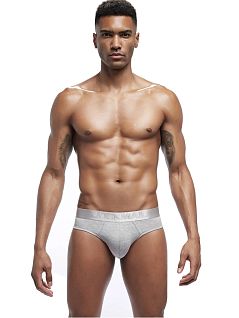 дышащие брифы на гладкой резинке из микрофибры серого цвета JOCKMAIL RTJM2034-3