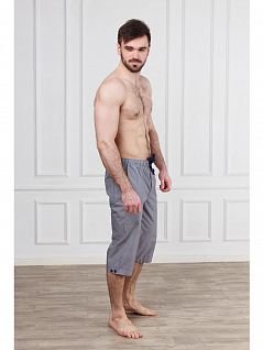 Капри с боковыми карманами и принтом LTCI73001 Sis серый