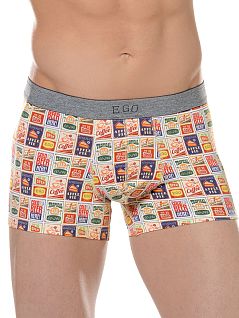 Мягкие боксеры с принтом в виде коллажа из кофейных этикеток HOM 01332cM9 распродажа