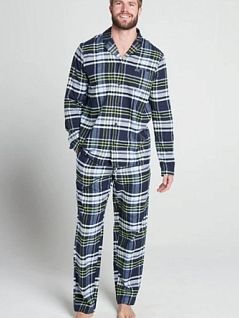 Пижама свободного кроя из фланели (пижама и брюки ) синего цвета JOCKEY 500333c56C