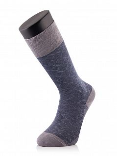 Мужские классические носки LT11635 MUDOMAY синий с голубым (набор из 3х штук)